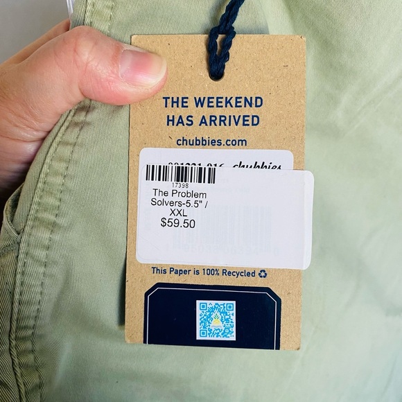 Chubbies The Problem Solvers Twill Shorts Sage Green Originals Stretch Short XXL - Picture 6 of 7